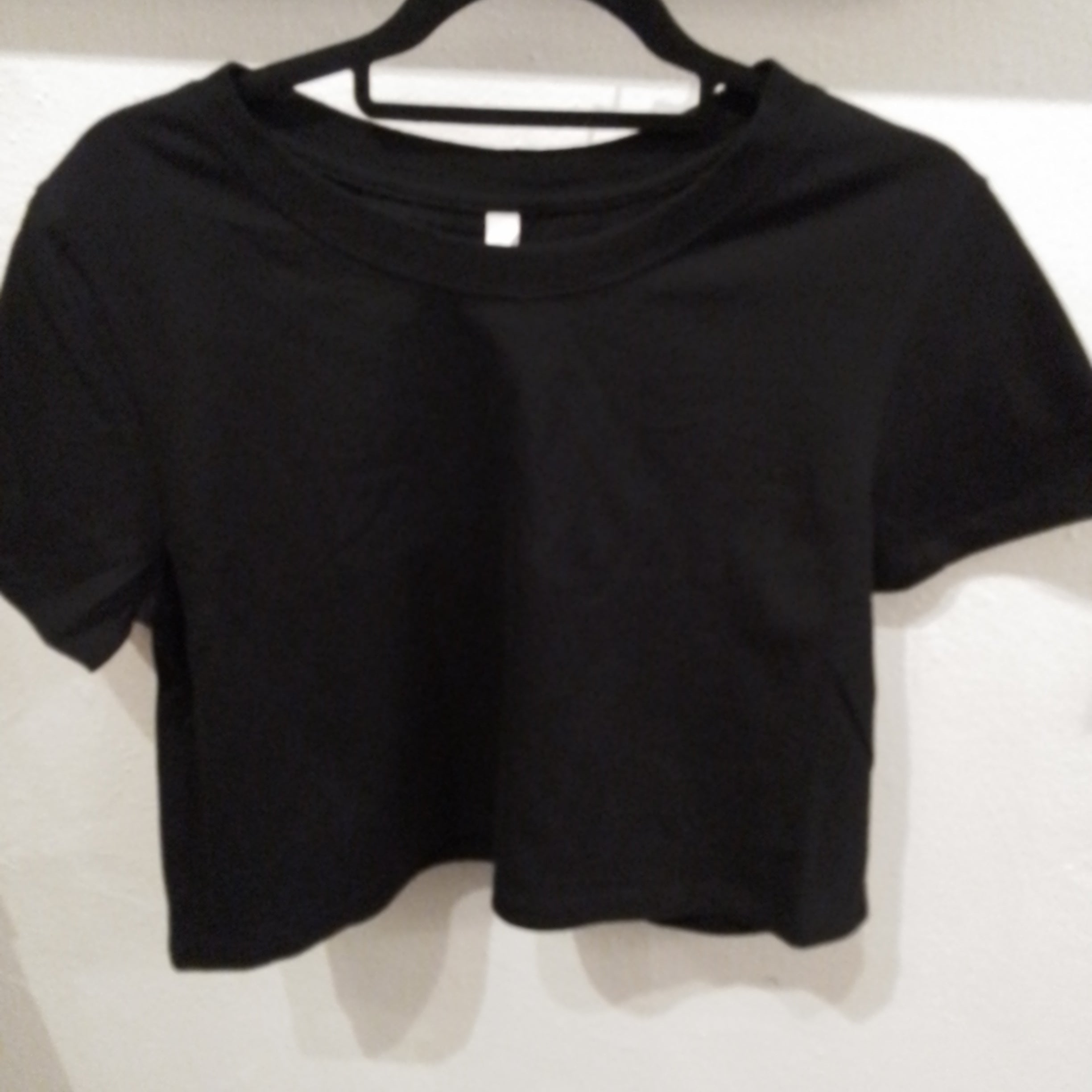 Black Floral Crop S M L
