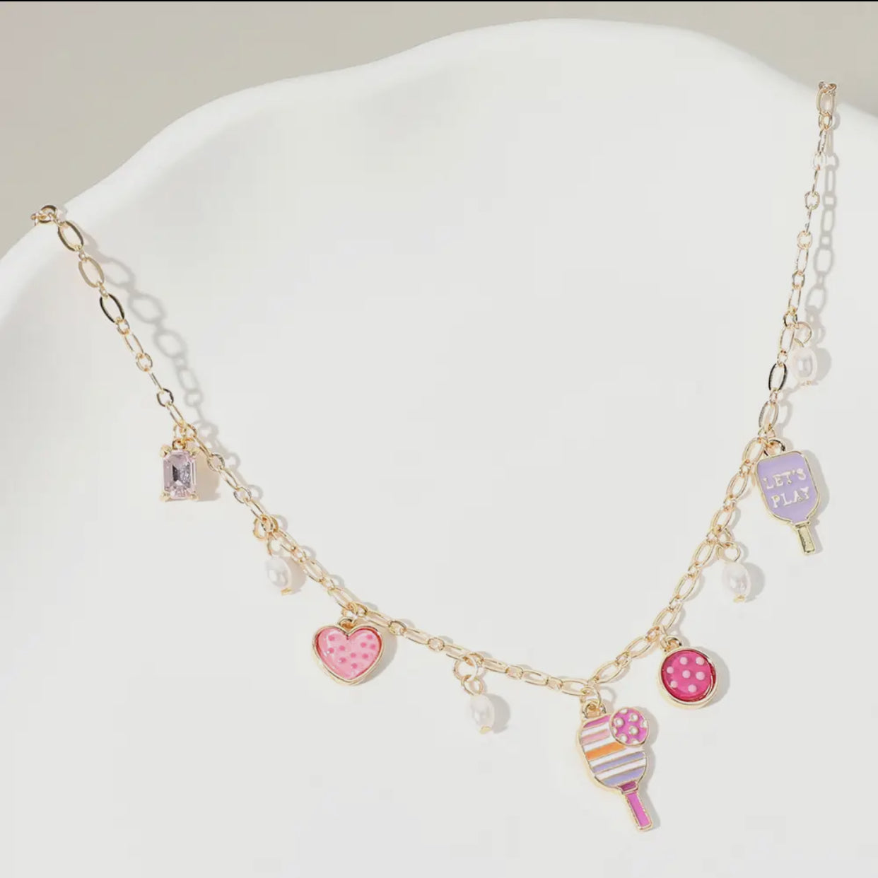 Pickleball Charm Necklace
