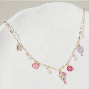 Pickleball Charm Necklace