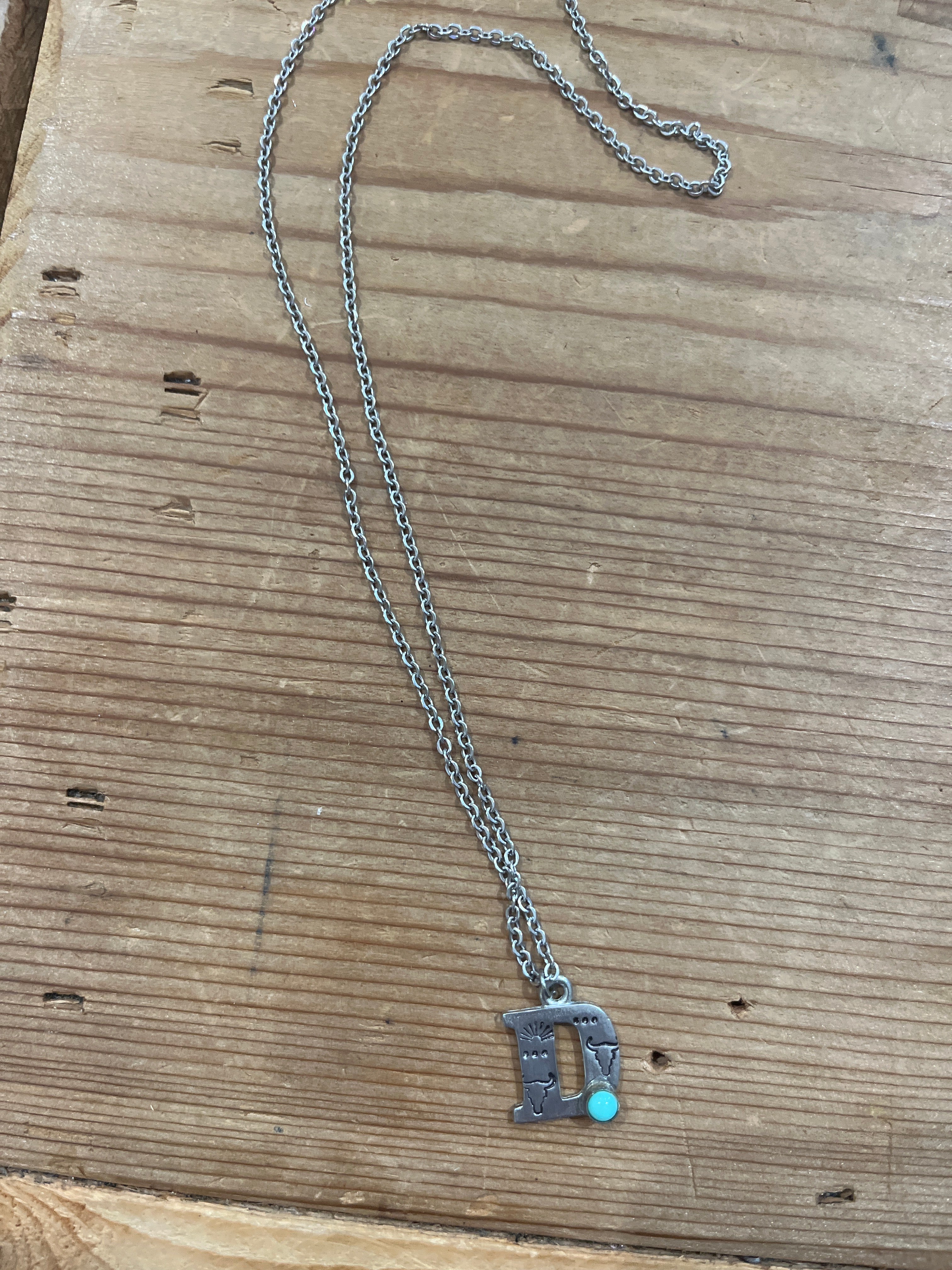 Silver D Necklace