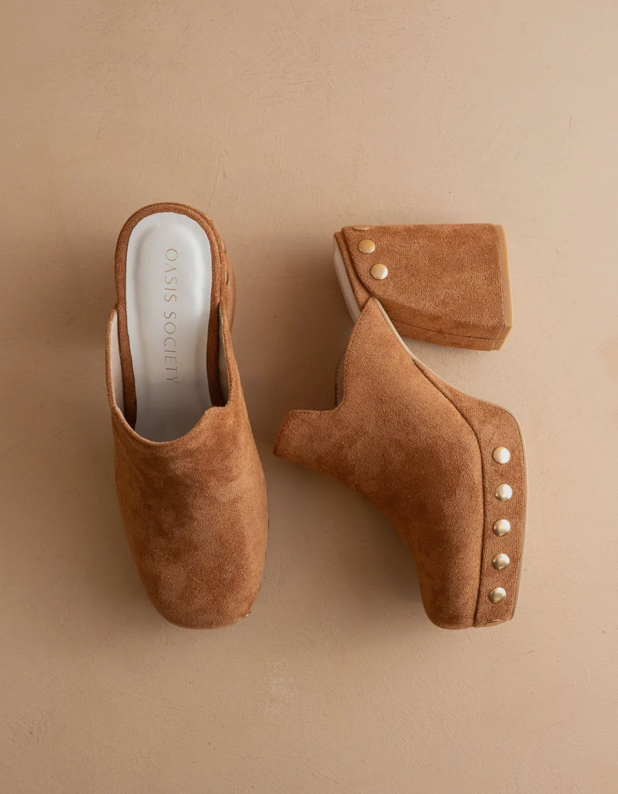 Suede Studded Mule