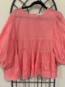 Pink Linen Blouse