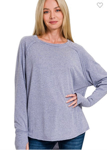 Zenana raglan thumb hole