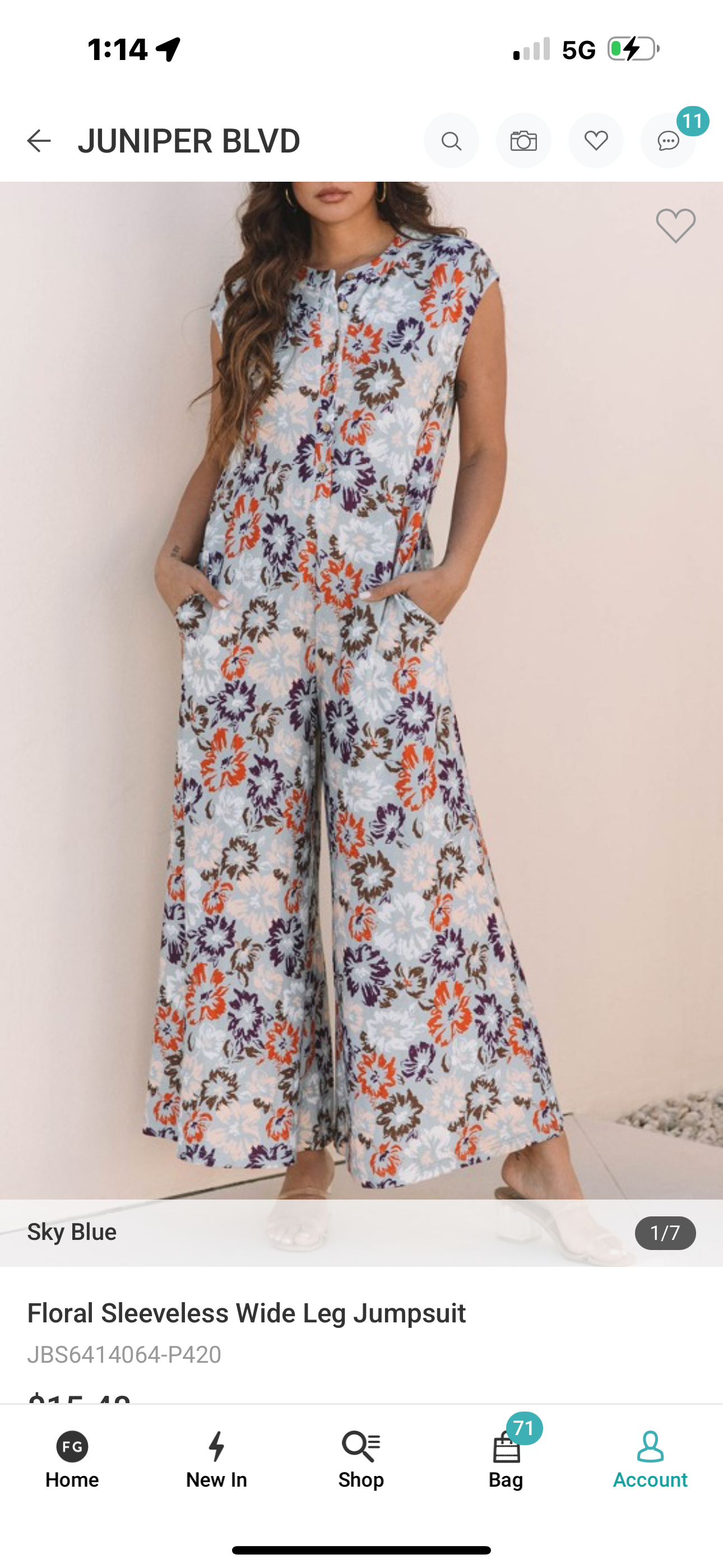 Floral Sleeveless Wide Leg Jumpsuit