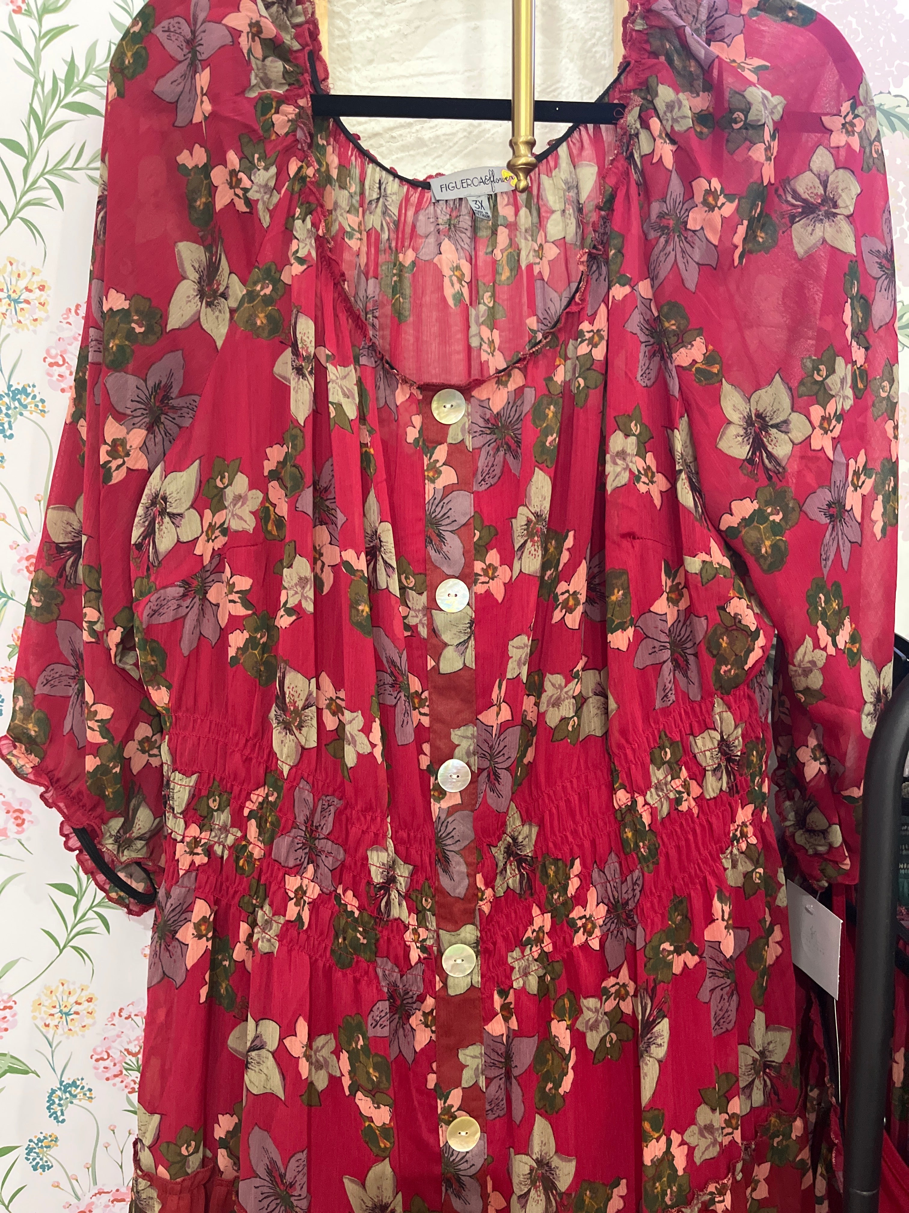 Red Floral Dress