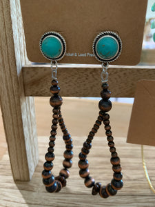 Turquoise/Bronze Dangle