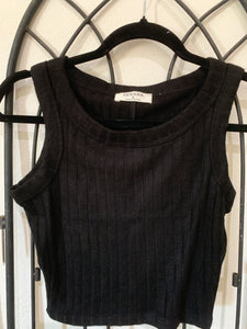 Ribbed Tank Black S M L