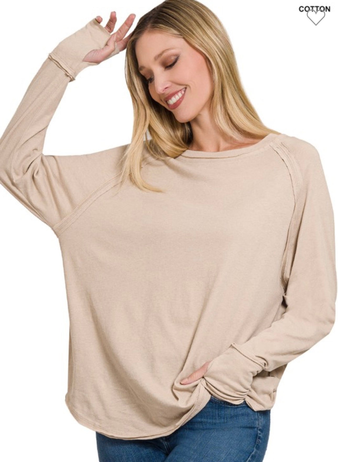 Zenana raglan thumb hole