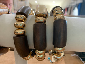 Wood & Gold Bangle