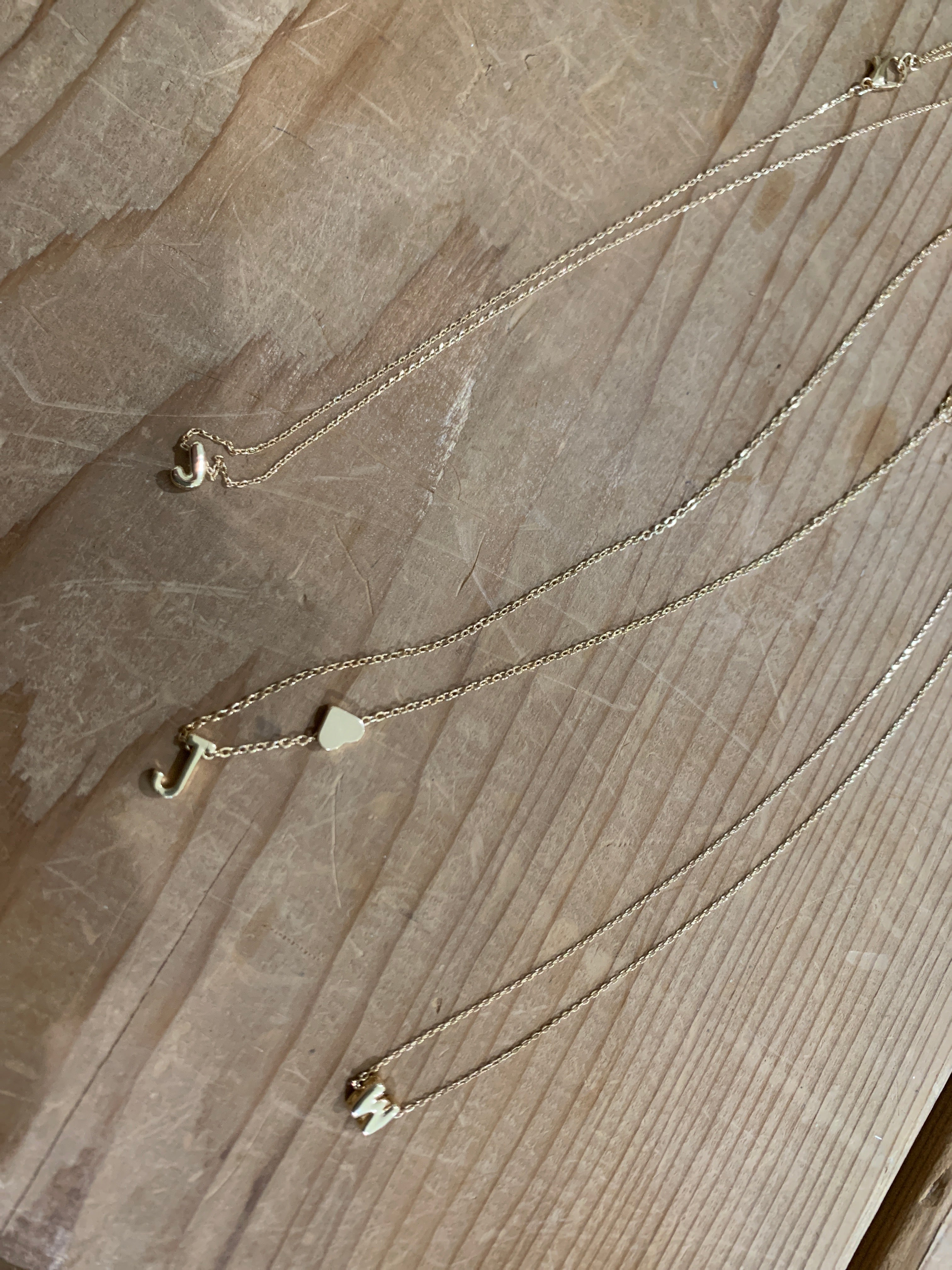 Bubble initial necklace