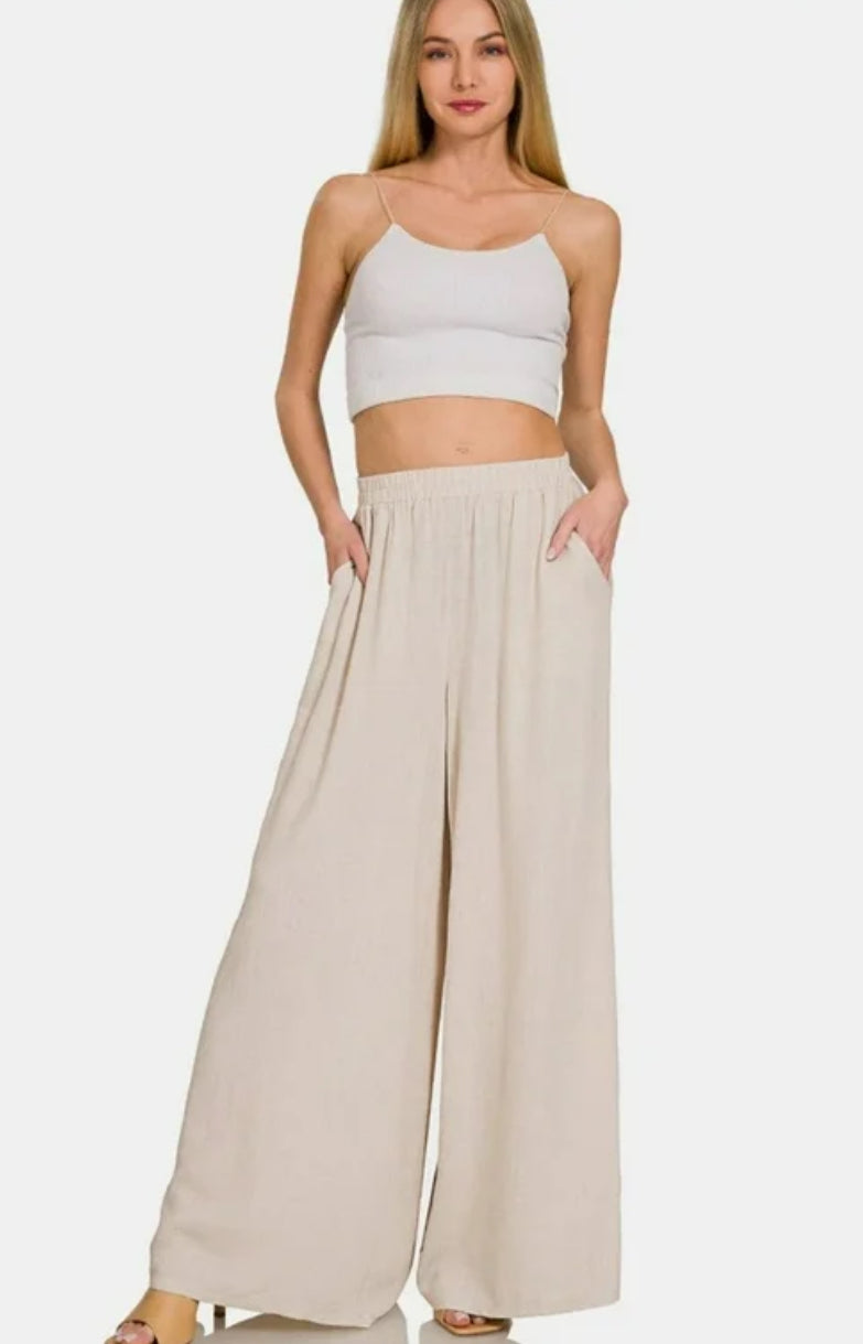 Tan Linen Pant S M L XL