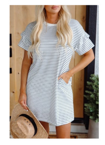 Black Striped Dress