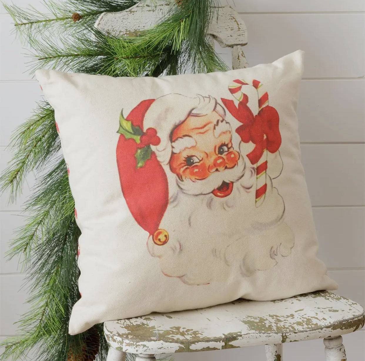 Vintage Santa Pillow (Two Sided)