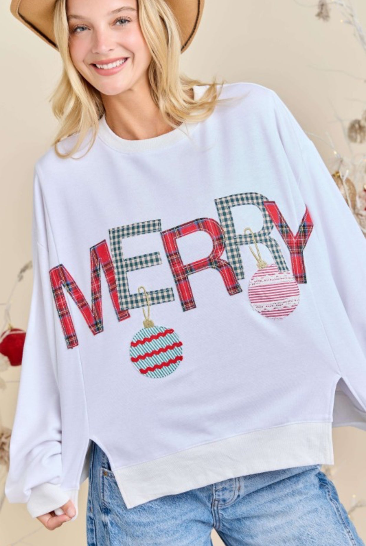 Merry Patchwork Sweater