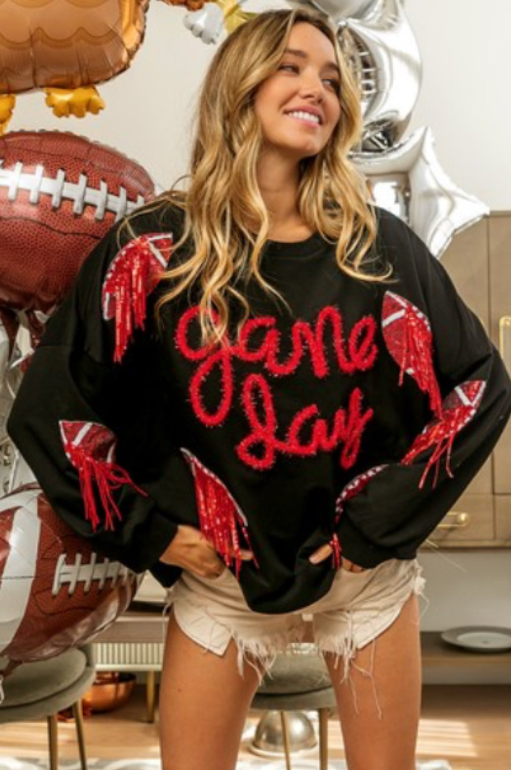 Game Day Tassel Tee- S M L XL