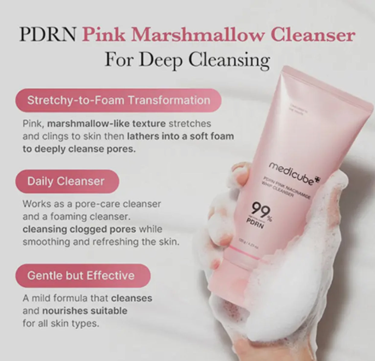 Medicube- PDRN & Niacinamide Whip Cleanser