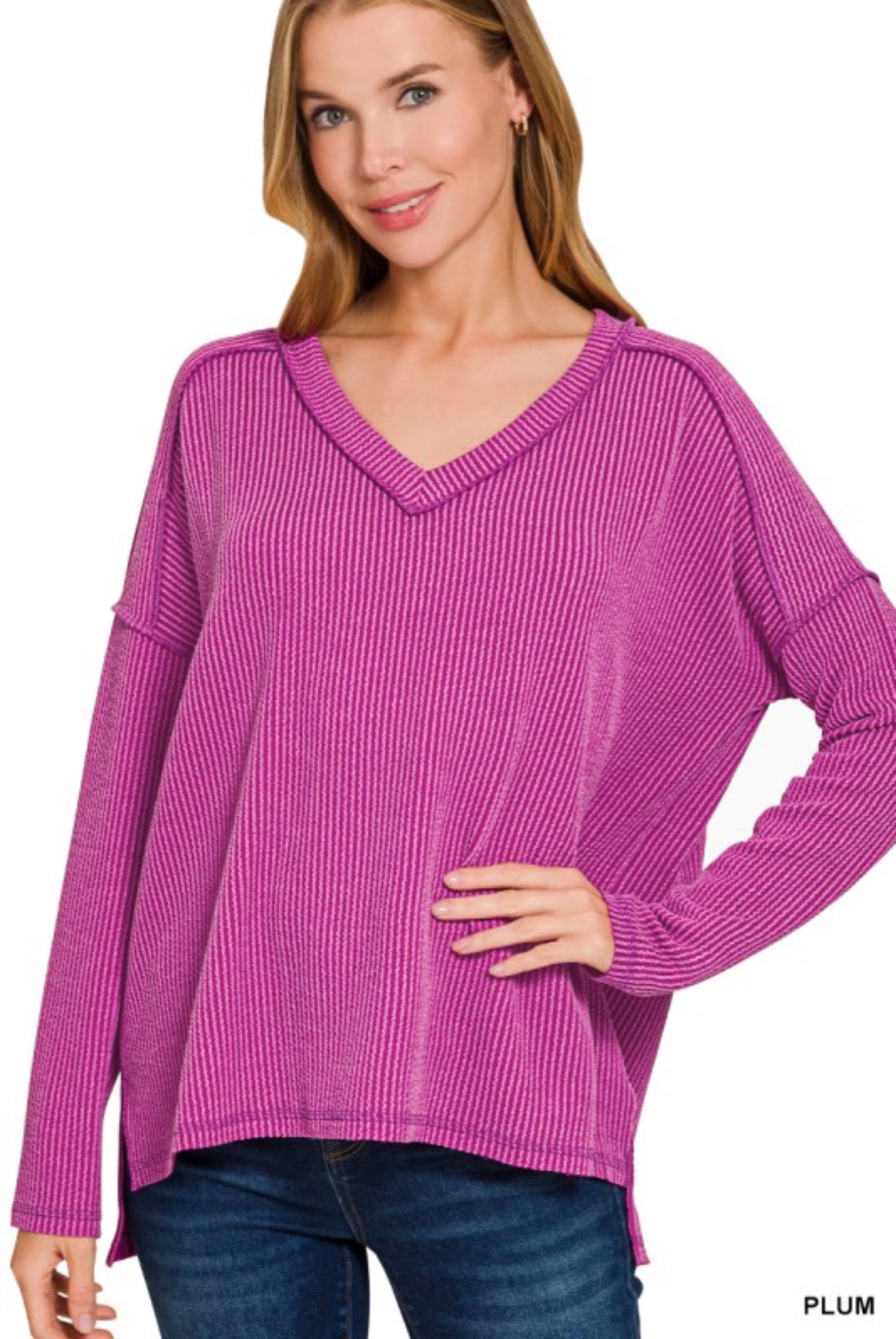 Rib Long Sleeve-S/M L/XL