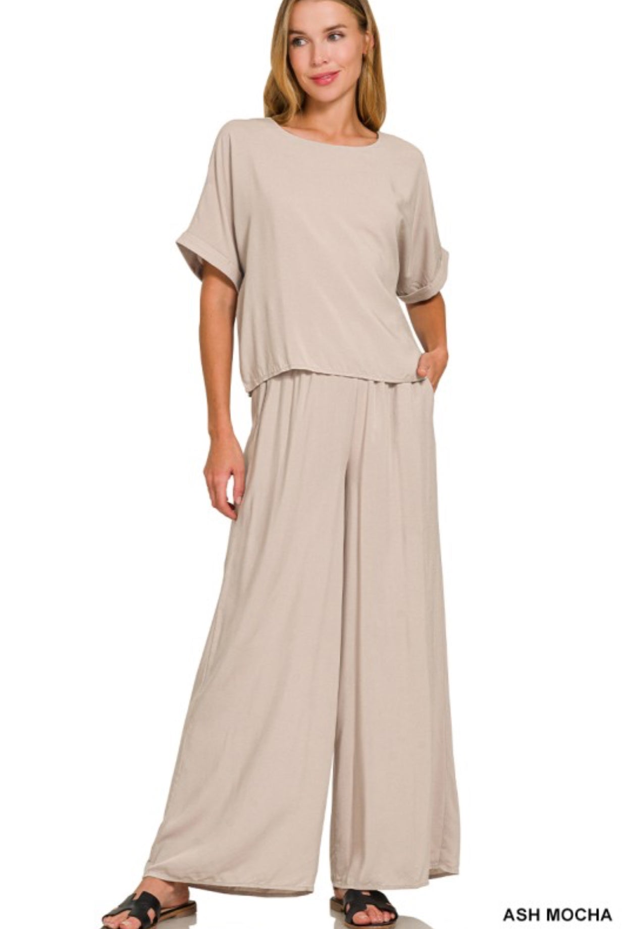 Mocha Linen Set- S M L