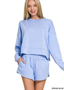 Scuba Short Set-Purple S M L