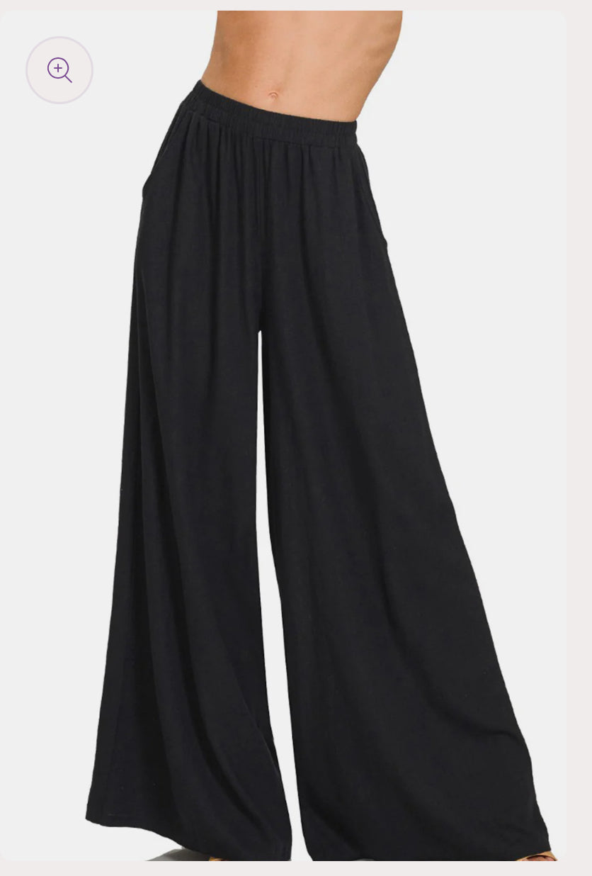 Black Linen Pant S M L XL