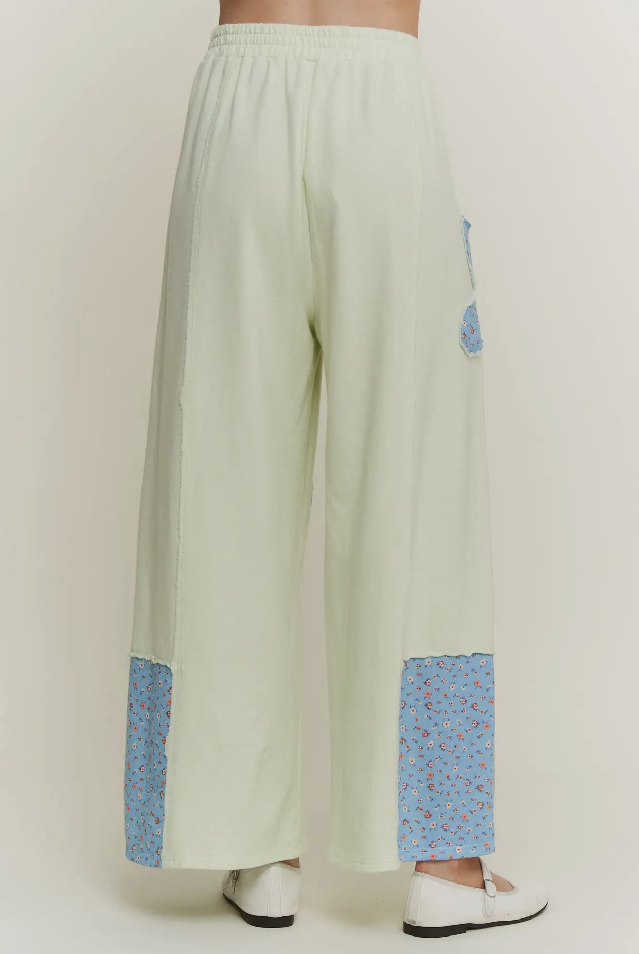 Flower Patch Pants- Soft Lime