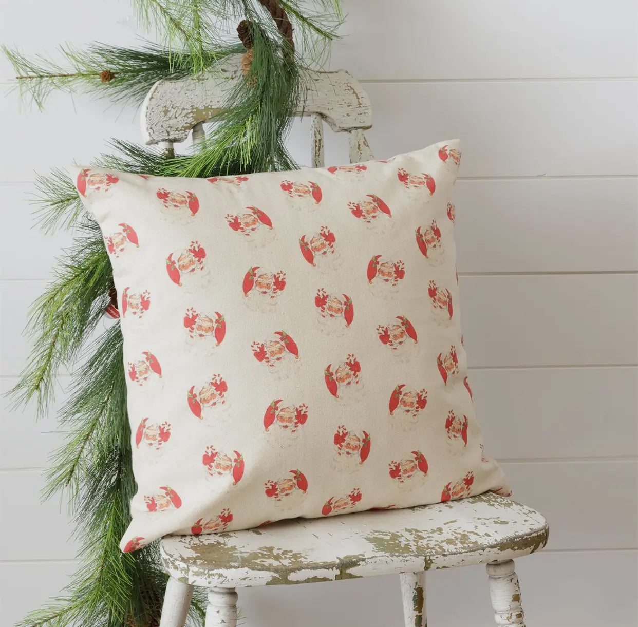 Vintage Santa Pillow (Two Sided)