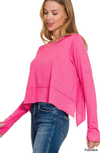 Side Slit Long Sleeve- S M L