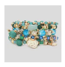 Turquoise Beaded Bracelet Stack