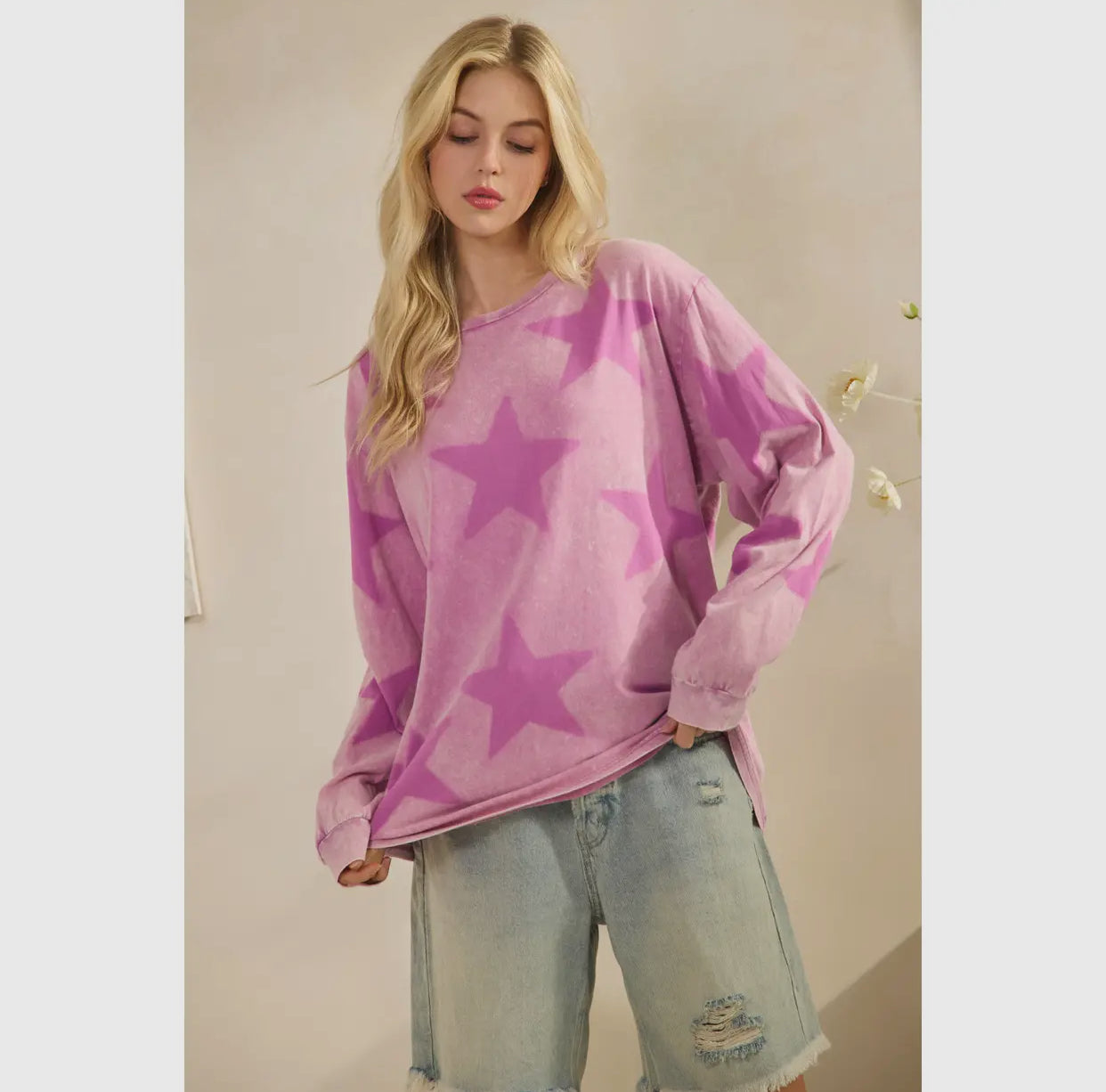 Star Long Sleeve Tee S M L