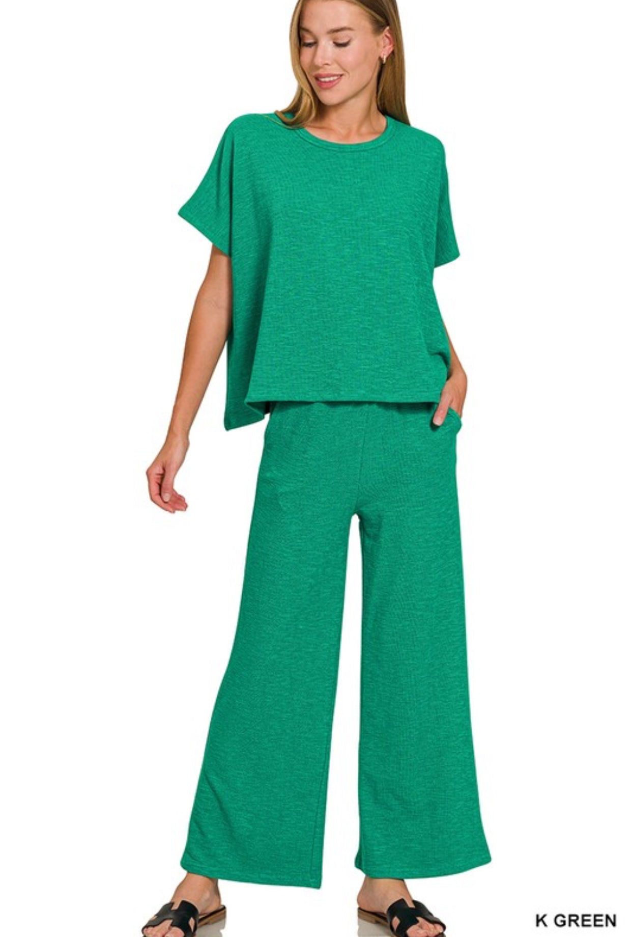Kelly Green Cotton Set- S M L
