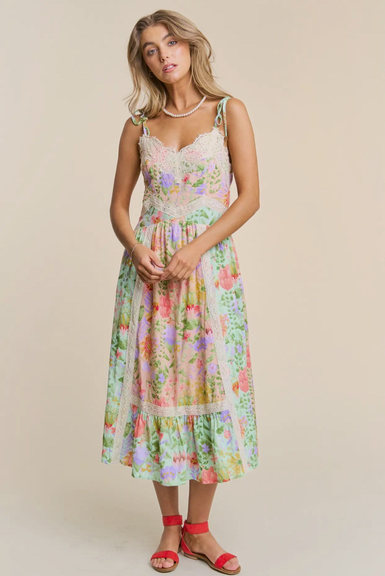 Floral Print Tiered Dress