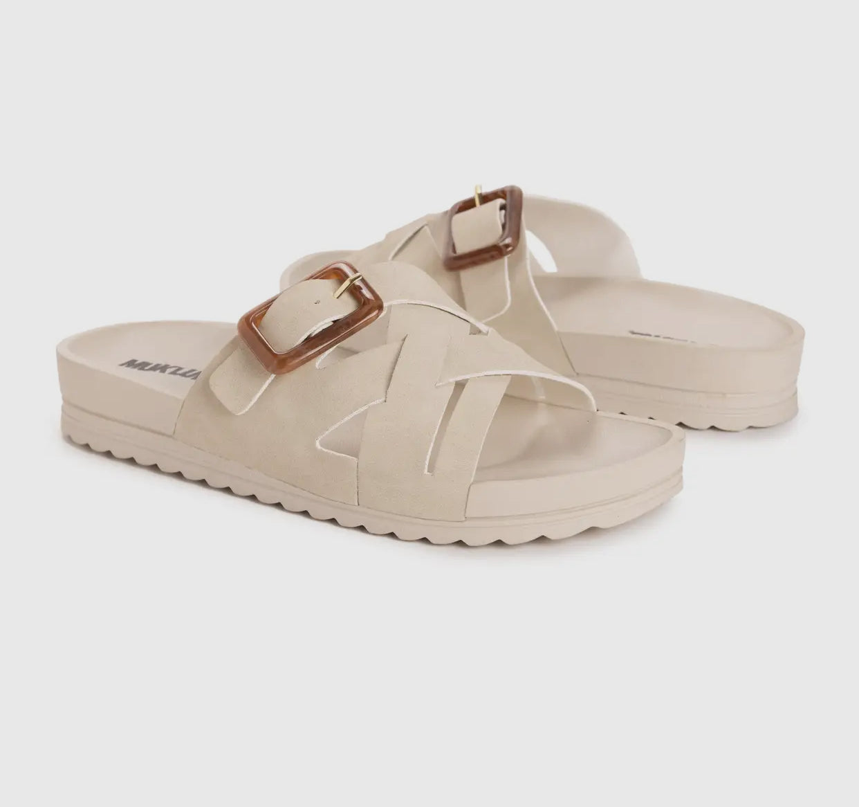 Muk Luks Slides- Beige