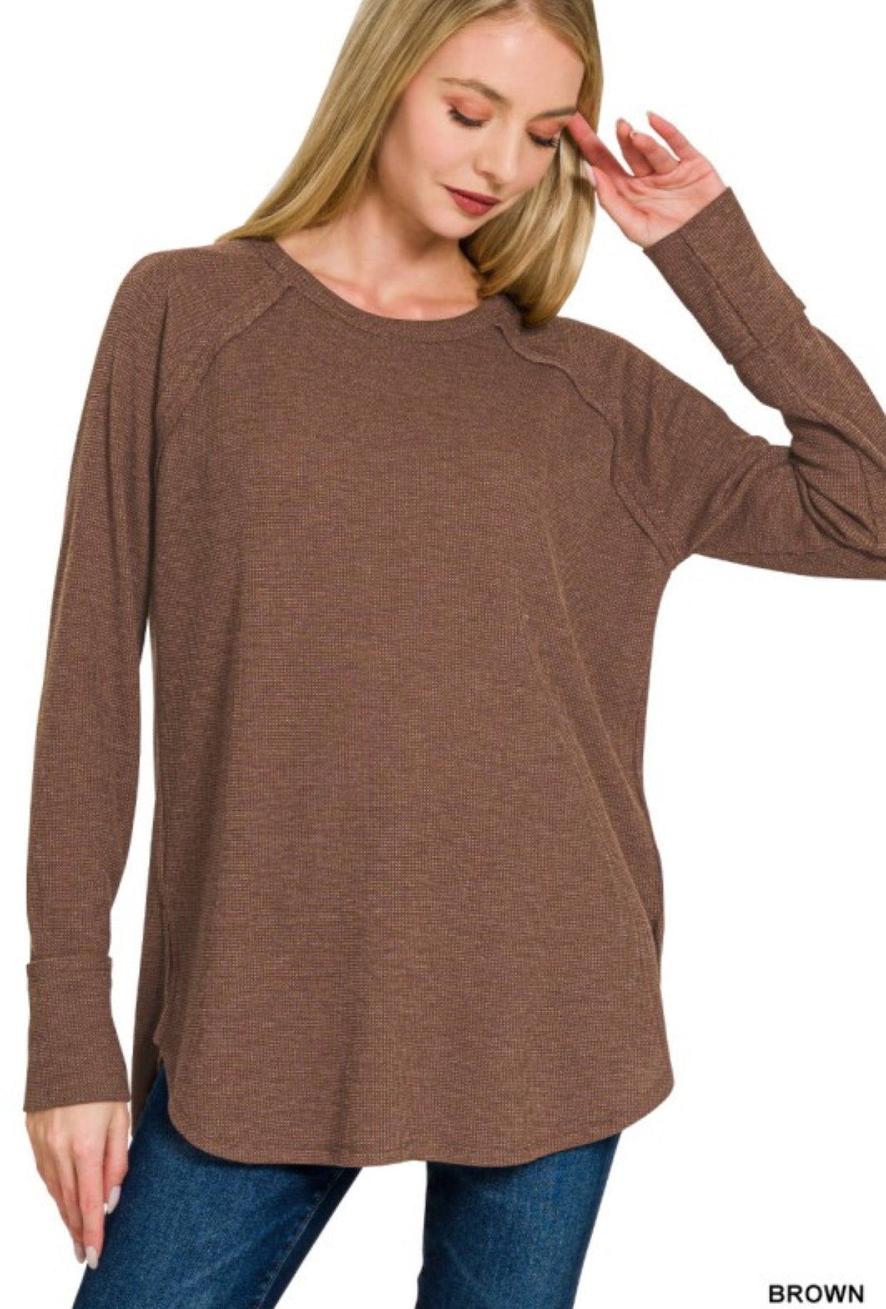 Waffle Knit Lg Sleeve- S M L XL