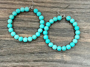 Turquoise Hoop- Small