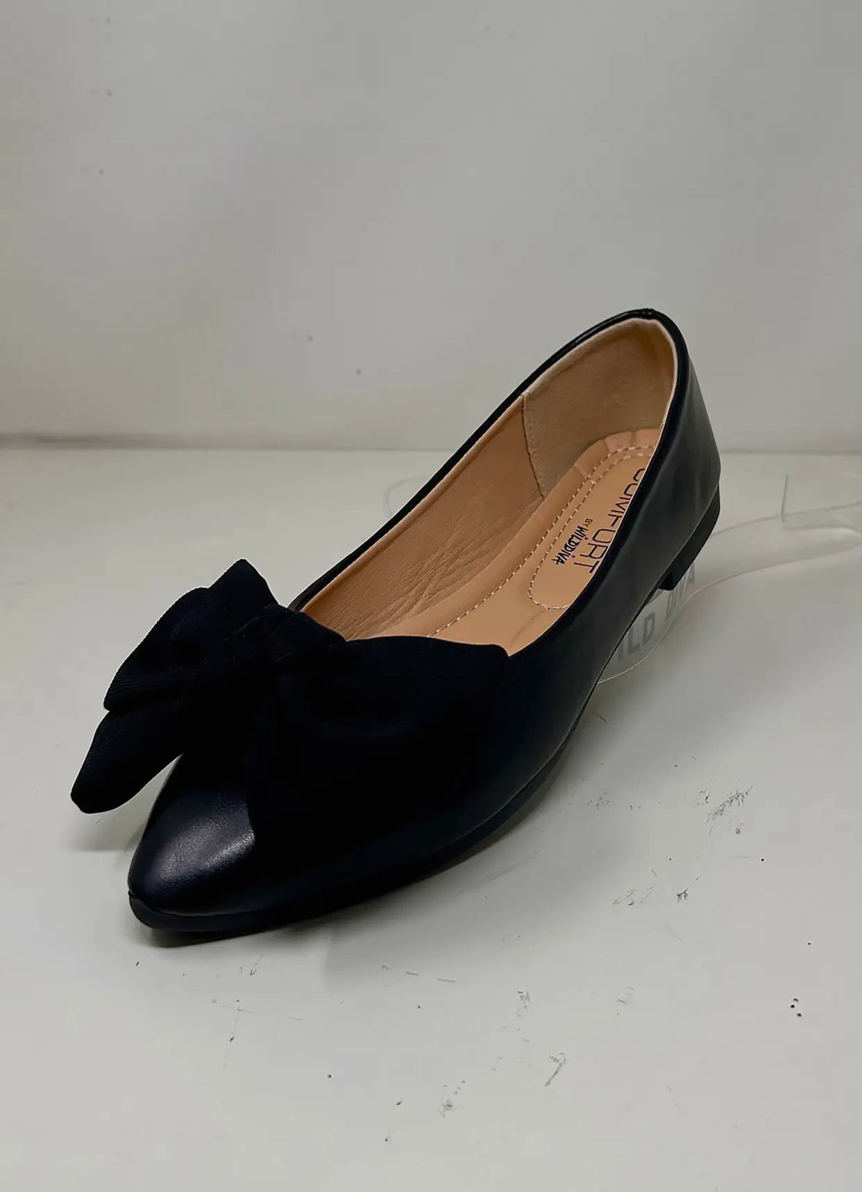 Black Bow Comfort Flat