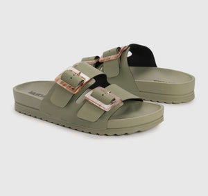 Muk Luks Slides- Olive