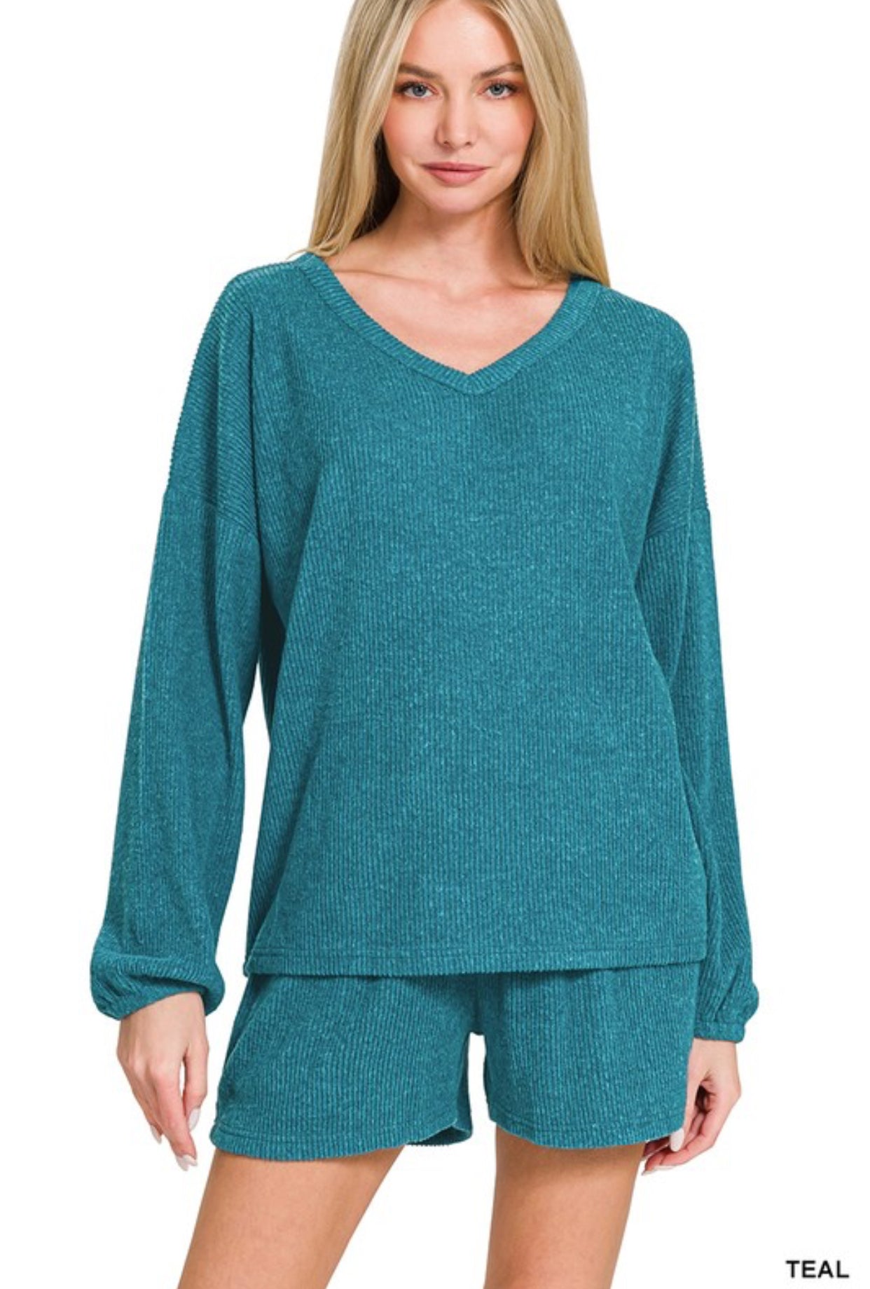 Ribbed Short Set- S M L