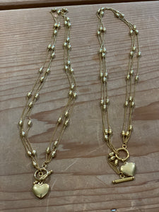 3 layer heart necklace