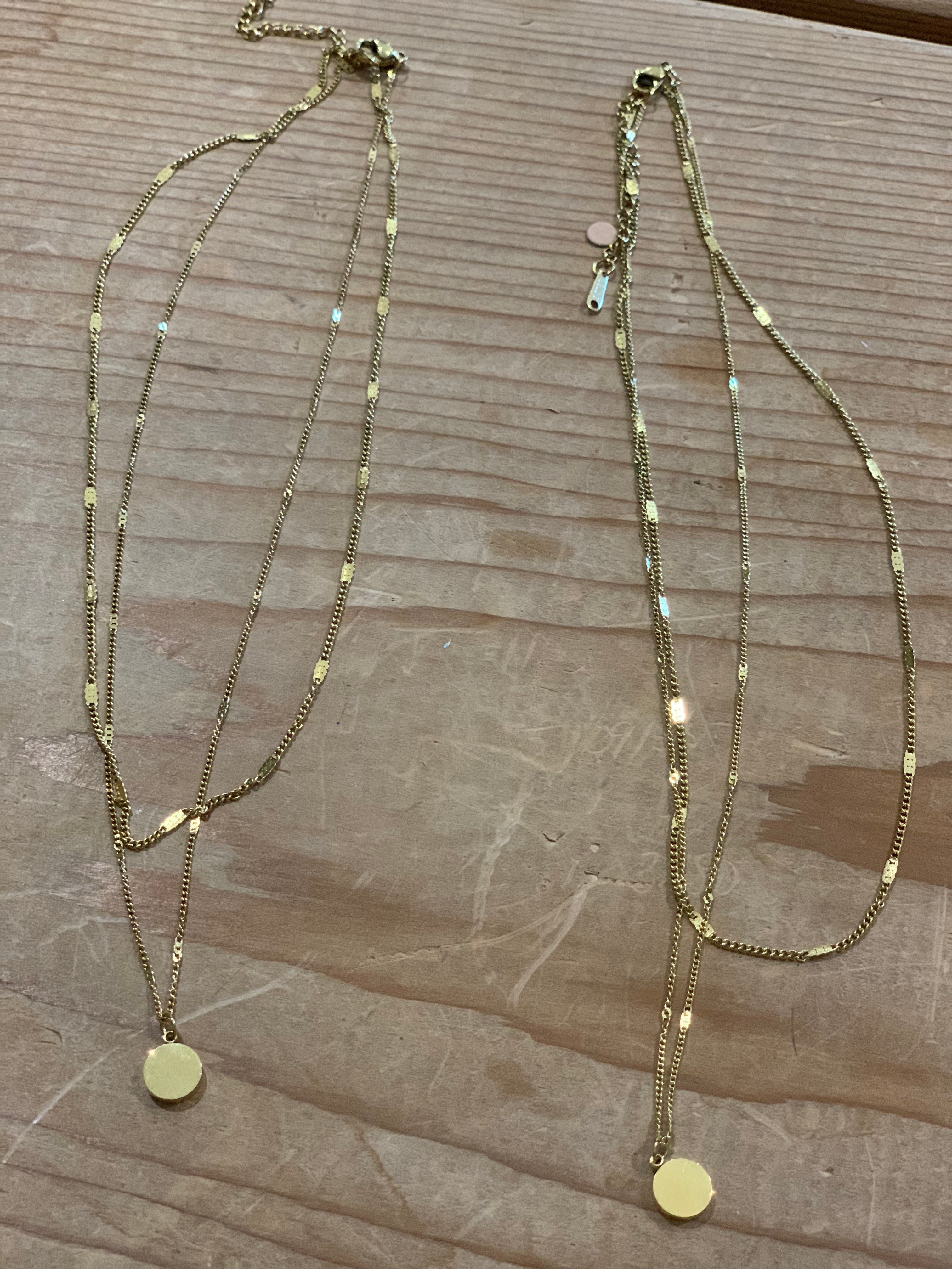 2 layer gold necklace