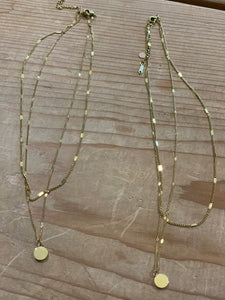 2 layer gold necklace