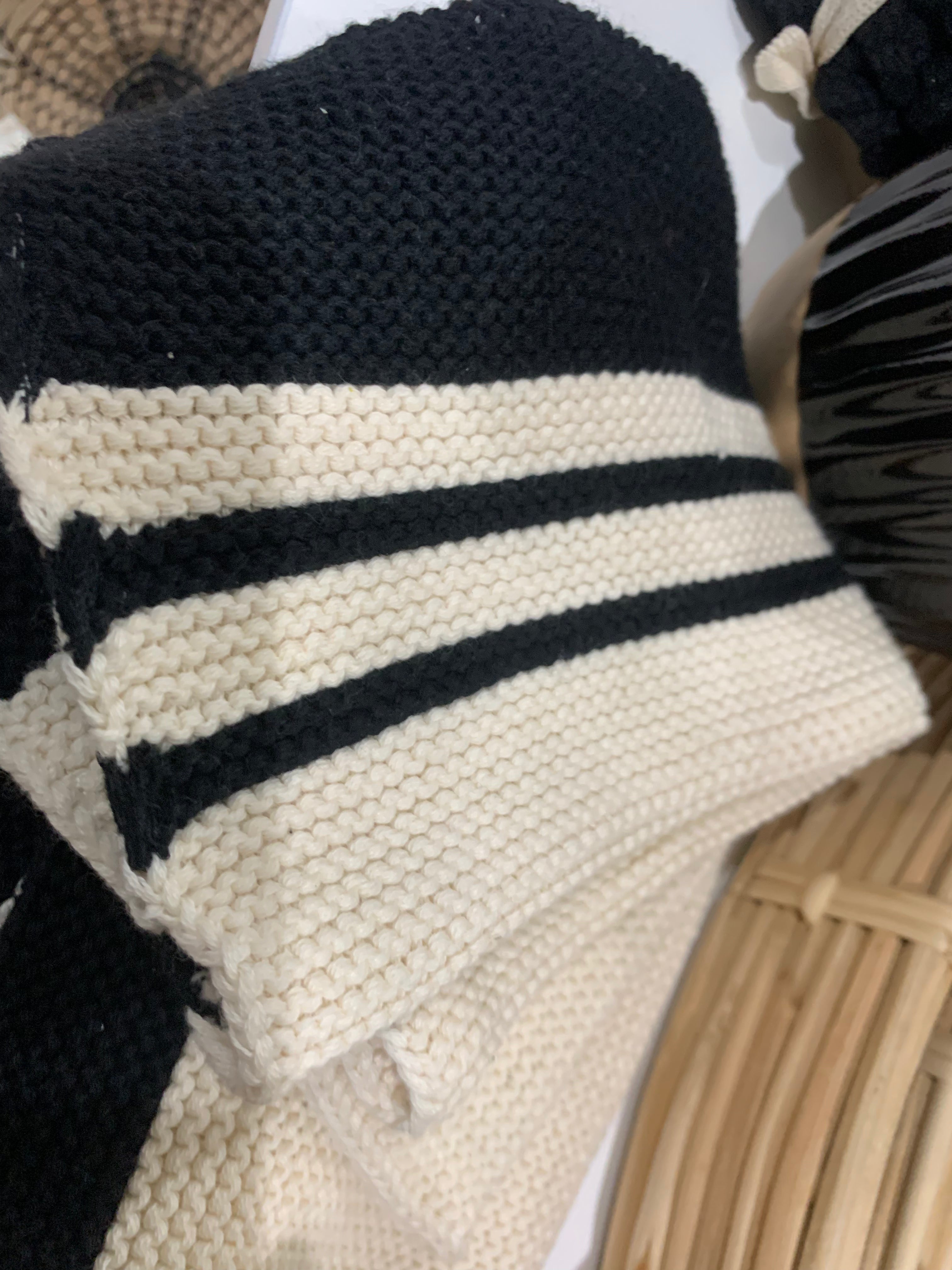 Washcloths- Cream/Black