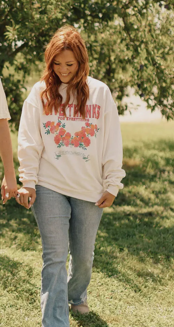 Marigold Give Thanks Sweatshirt