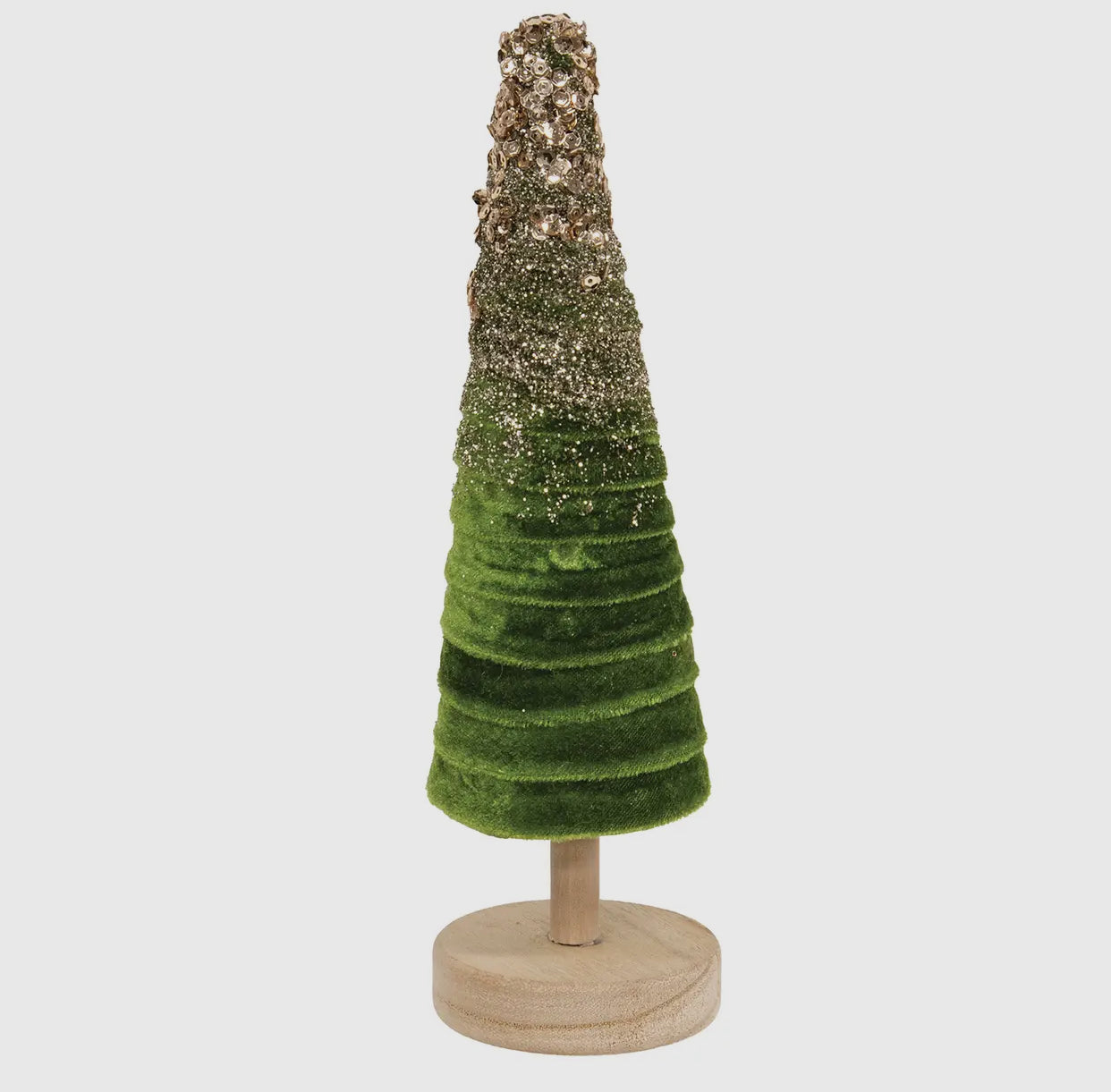 Green Velvet Tree 9.75”H