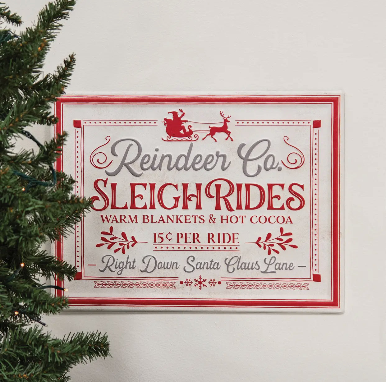 Reindeer Co Sleigh Ride Sign