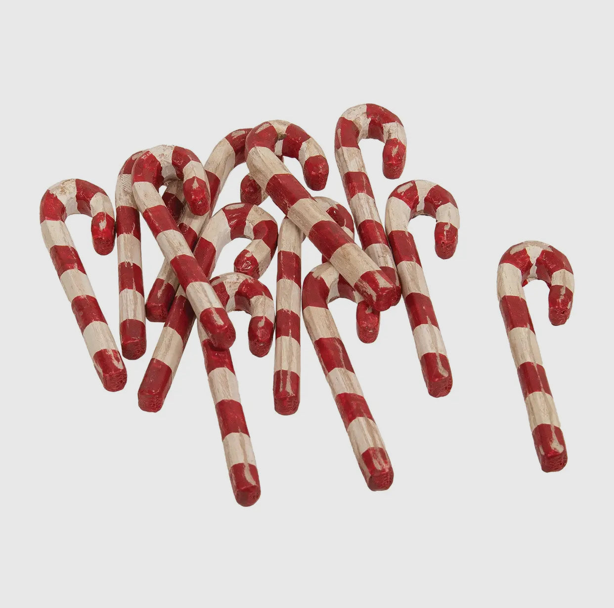 Resin Carved Candy Canes- 3”H