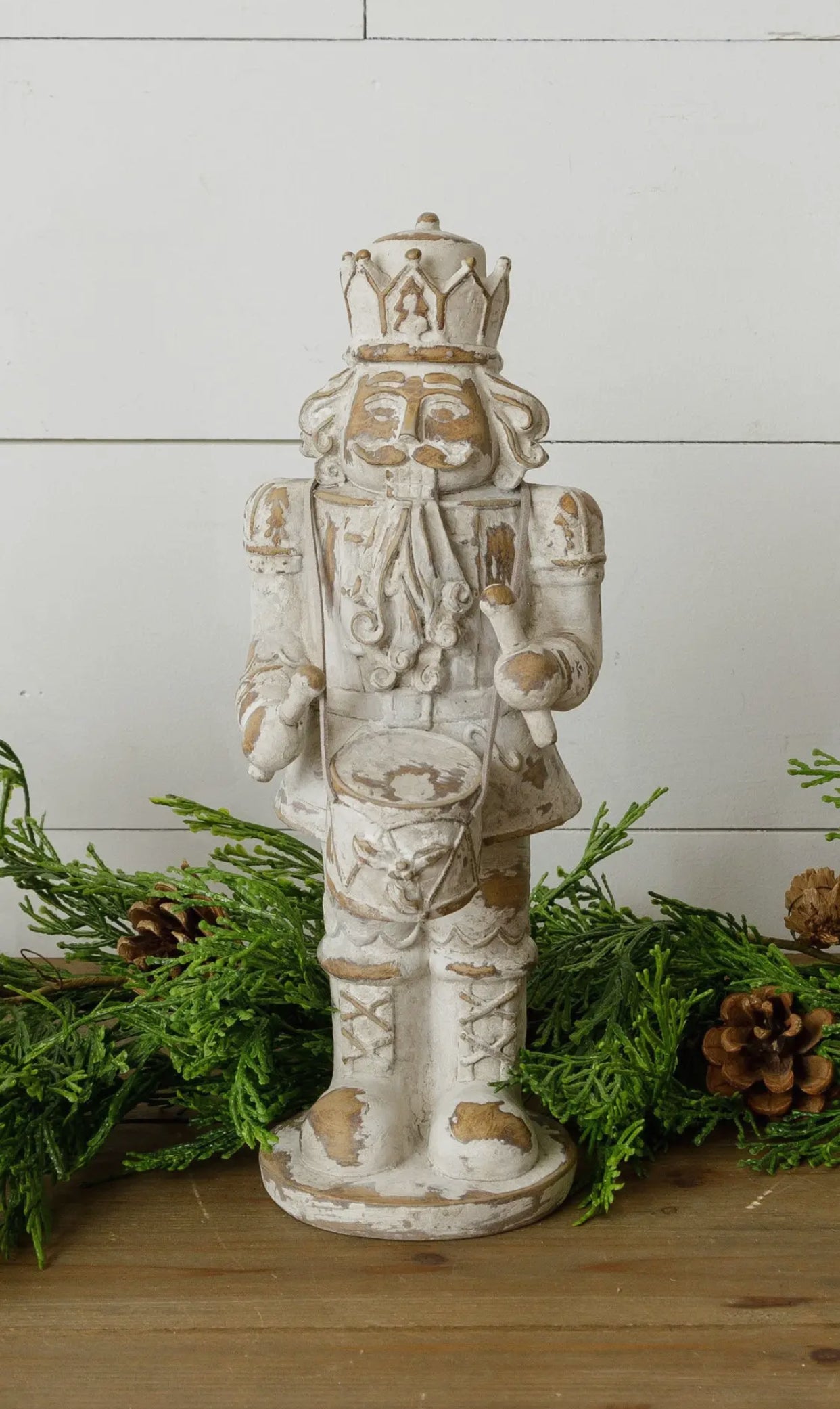Resin Nutcracker with Drum-12” H