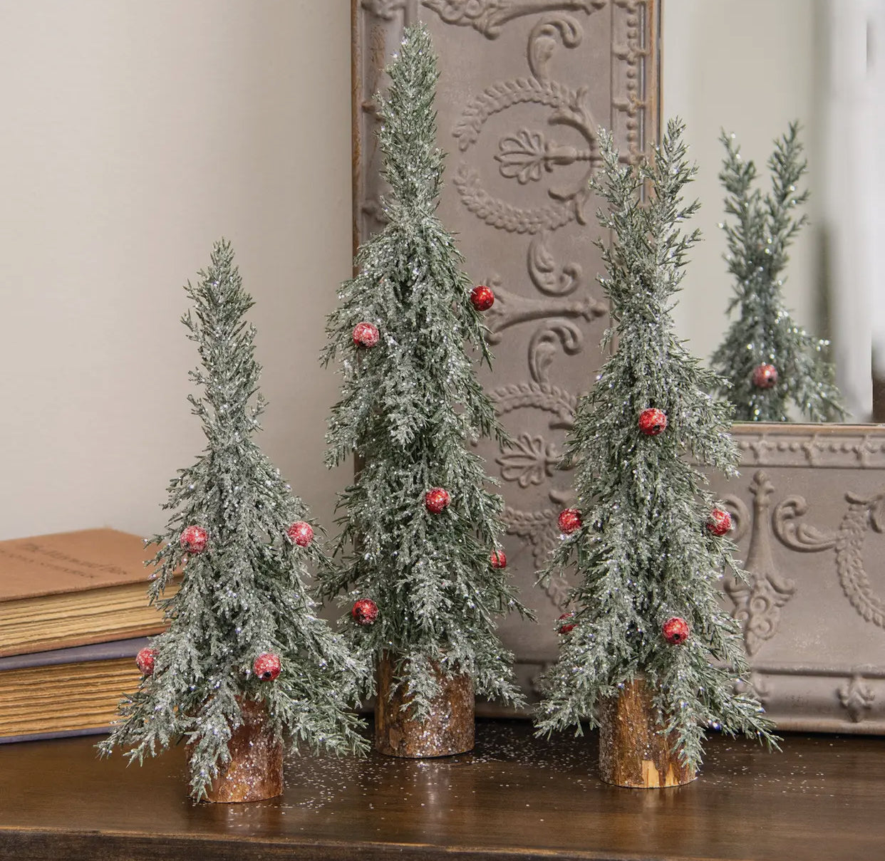 Winter Frost Pine Tree- 10”H