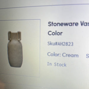 AH2823 stoneware vase sand finish