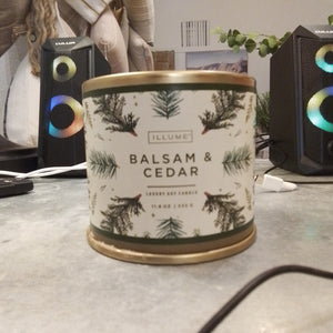 Illume Balsam Cedar Large Tin Candle