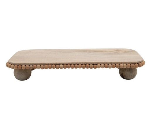 DF5099 Mango wood tray with beaded edge